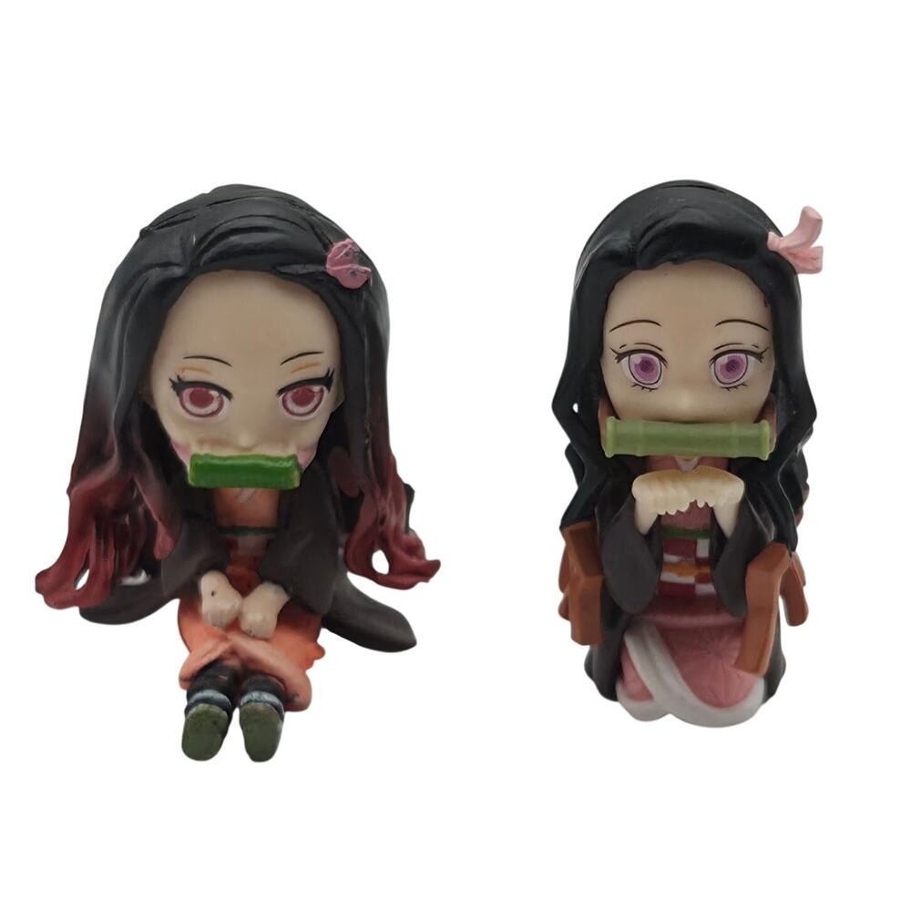 Demon Slayer Nezuko Kamado Mini Chibi Lot Of 2 Anime Collectibles